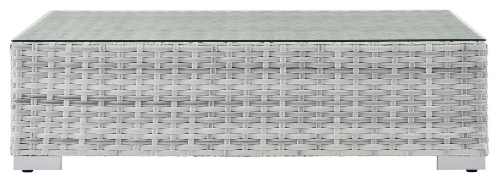Convene Outdoor Patio Coffee Table Light Gray