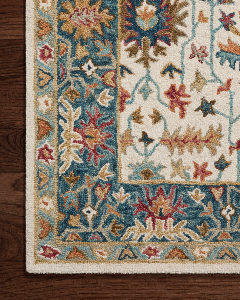 Loloi Victoria Ivory / Sky 2'-3" x 3'-9" Accent Rug