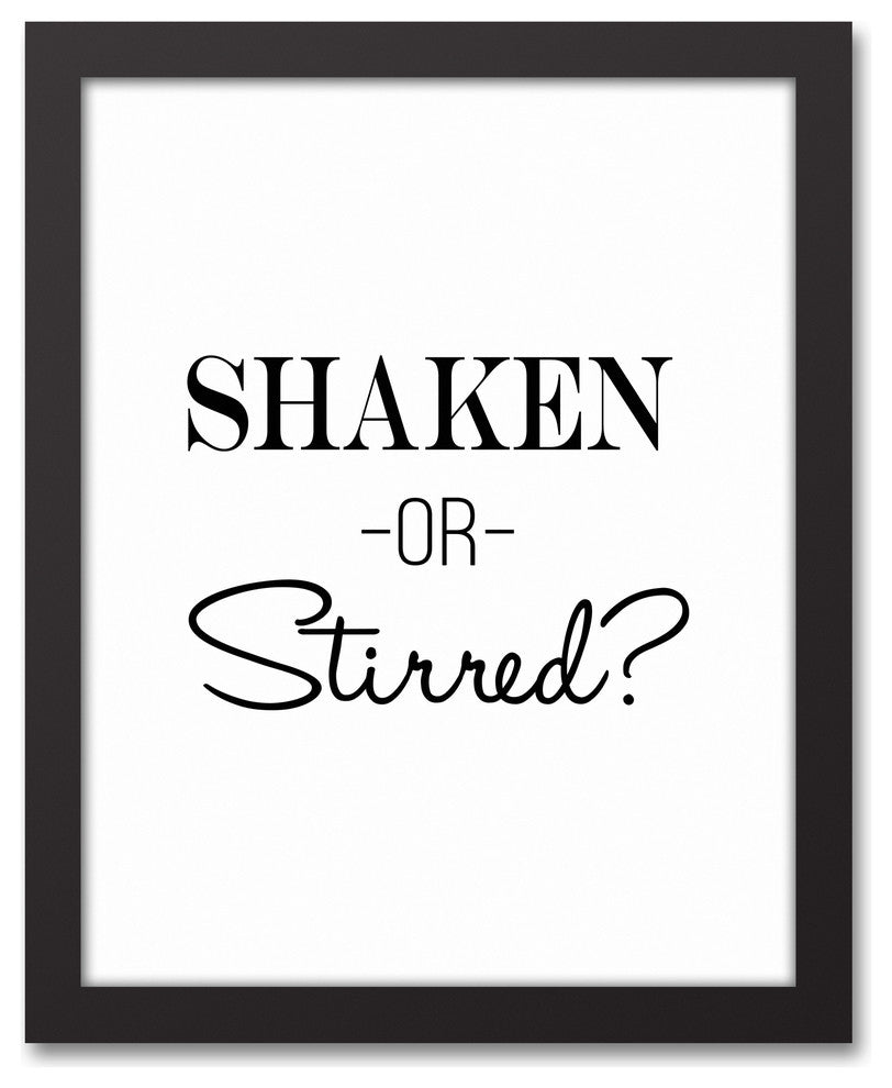 Shaken or Stirred? 11x14 Black Framed Canvas