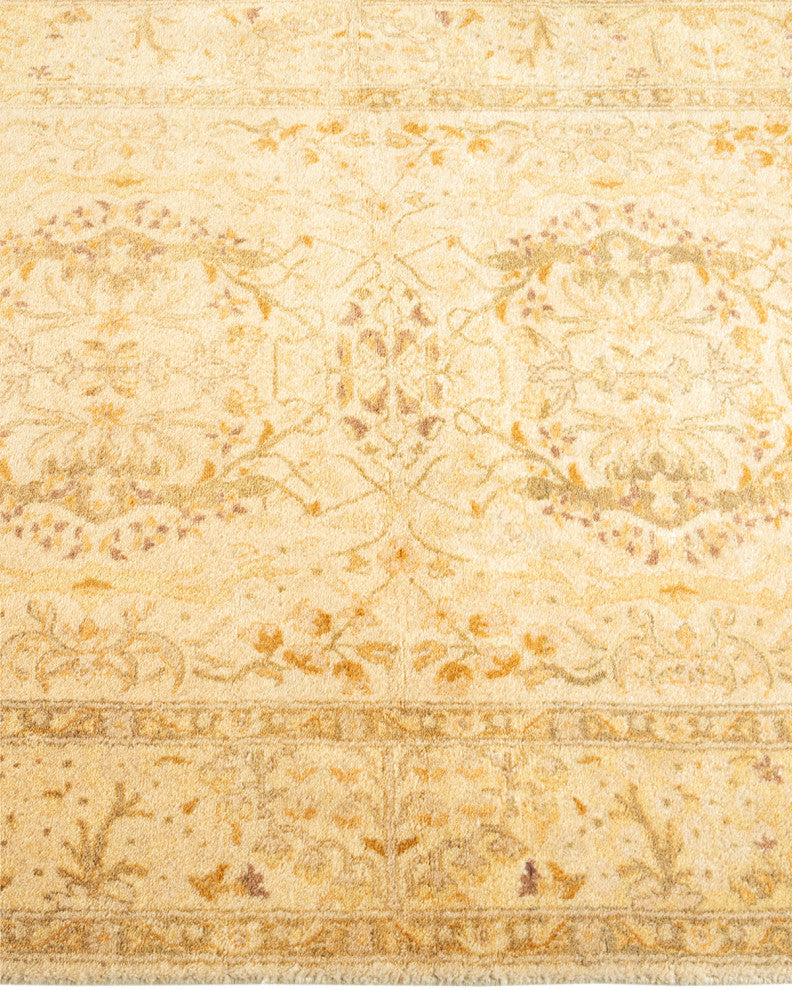 Mongyai One-of-a-Kind Hand-Knotted Area Rug Ivory, 3'3"x5'2"