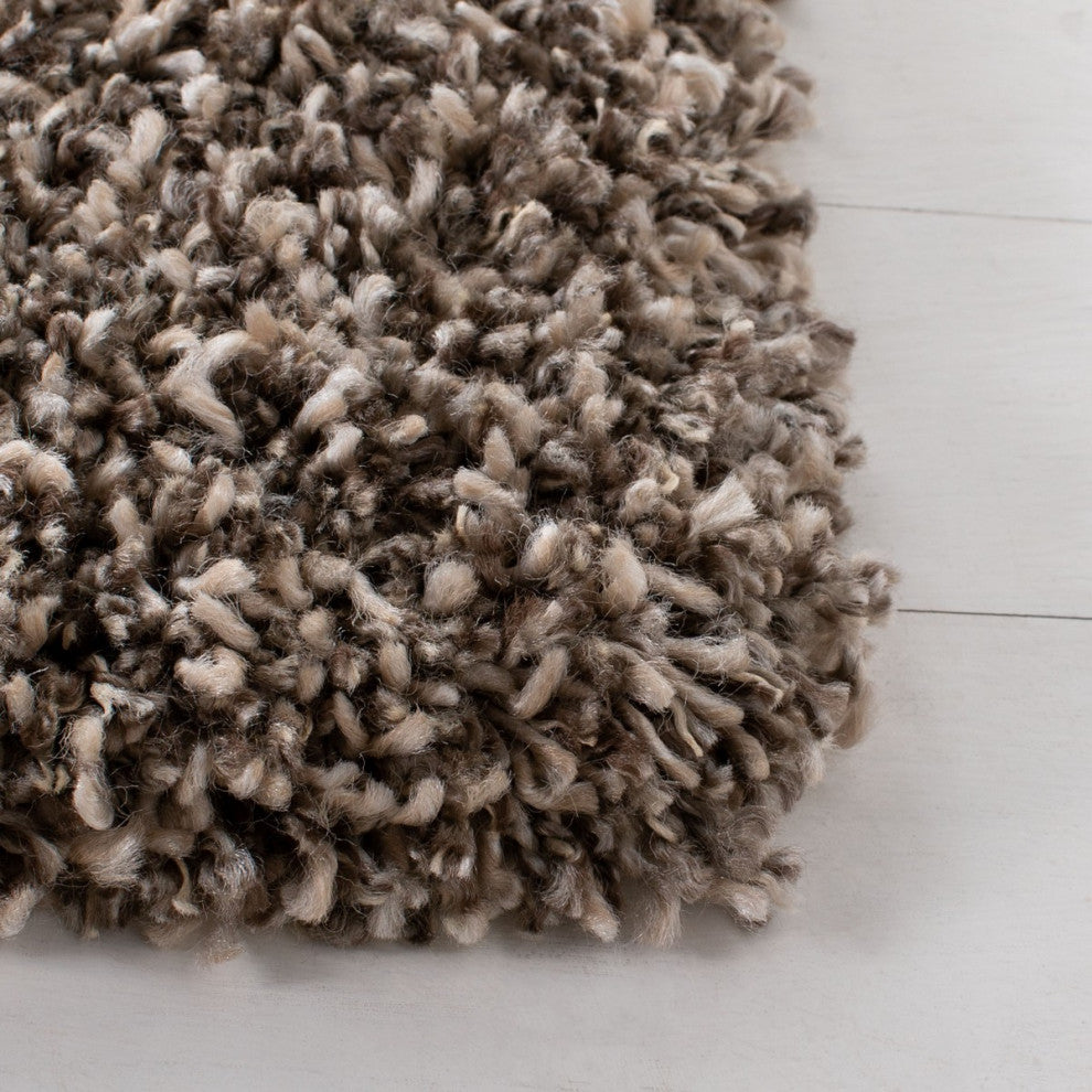 Safavieh Evolution Shag Area Rug, EVO520, Brown, 5'3"x7'6"