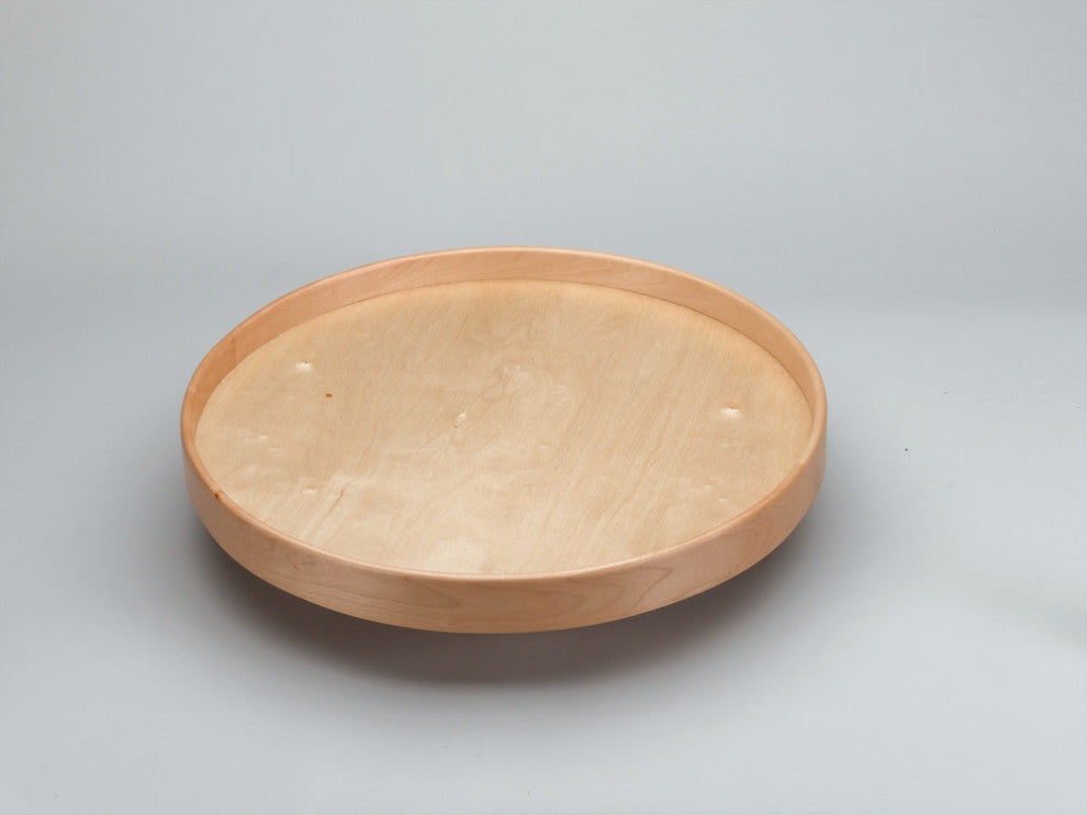 Natural Wood Full Circle Lazy Susan for Corner Base Cabinets With Swivel, 24"