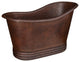Premier Copper Products BTS52DB 52" Small Hammered Copper Single Slipper Bathtu