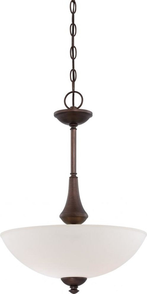 Nuvo 3-Light Patton Pendant Light Fixture, Prairie Bronze