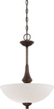 Nuvo 3-Light Patton Pendant Light Fixture, Prairie Bronze