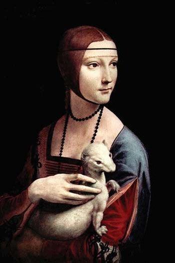 Portrait of a Lady with an Ermine - Fine Art Giclee Print 24" x 36"