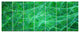 Mystic Green Fractal Veins, Abstract Canvas Art Print, 83"x32", 7 Panels