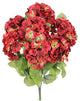 Admired By Nature 7-Stem Artificial Full Blooming Stain Hydrangea, Cranberry