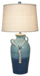 Bahama 3-Handle Jug Table Lamp With White Rope