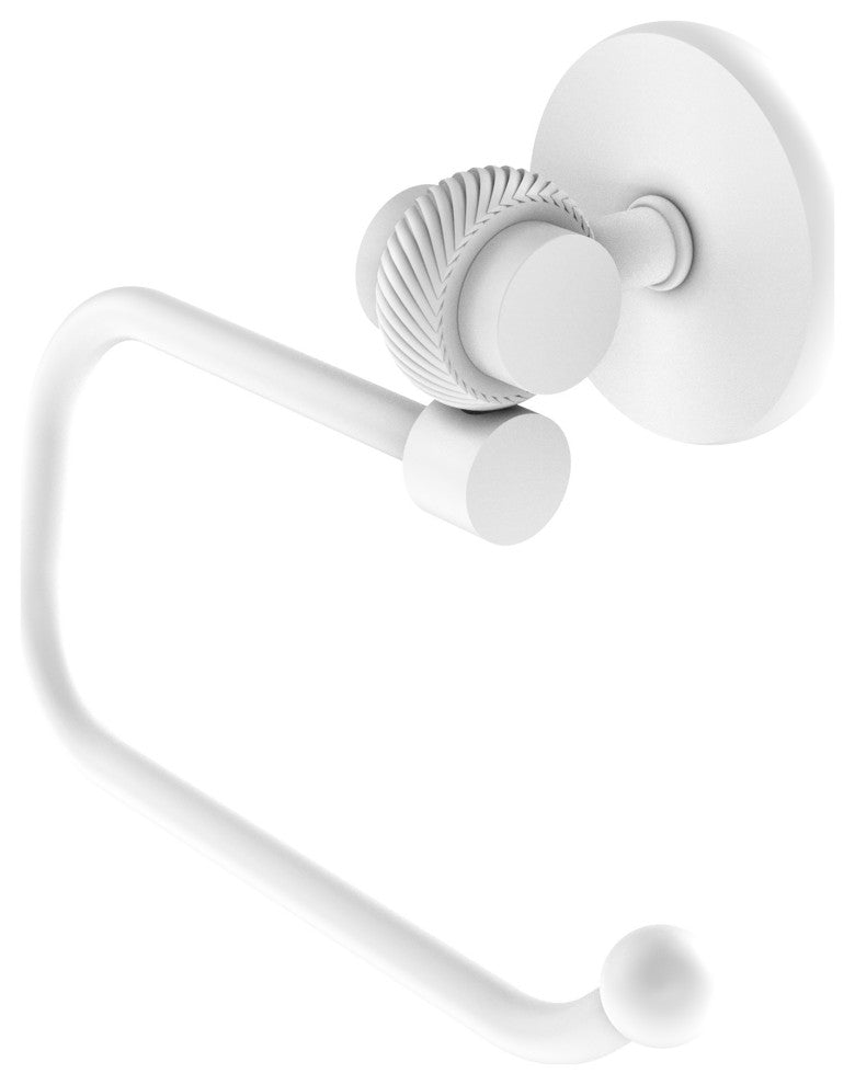 Satellite Orbit Two Euro Twist Accent Toilet Tissue Holder, Matte White
