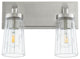 Quorum 5201-2-65 Two Light Vanity, Satin Nickel Finish
