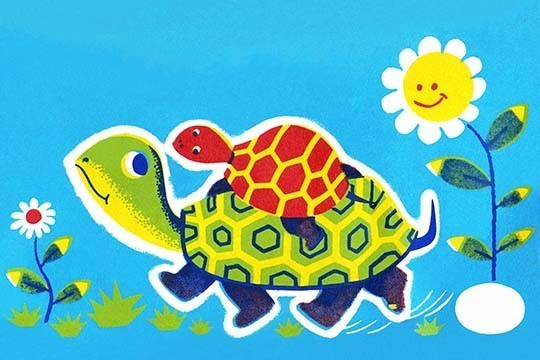 Turtle Dad - Gallery Wrapped Canvas Art 28" x 42"