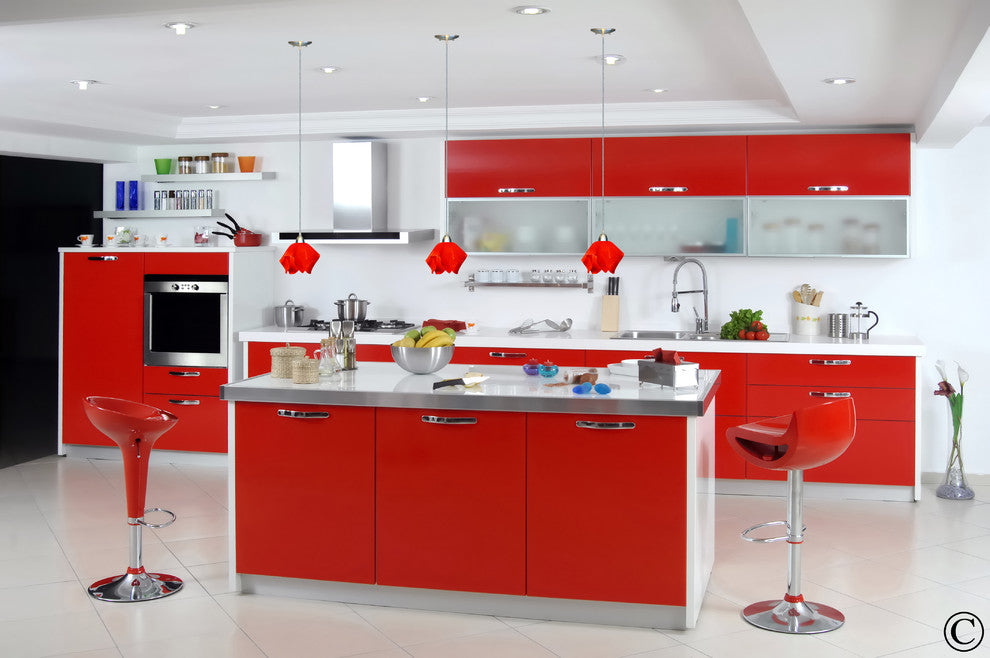 Jezebel Radiance Flame Track Light, Small, Fiery Red