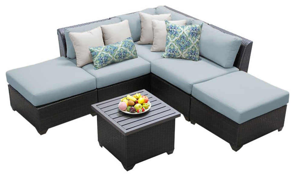 Barbados 6 Piece Outdoor Wicker Patio Furniture Set 06f Spa