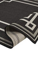 Outdoor Collection Oriental Area Rug - UV Safe Rug, Black, 5'3"x7'6"