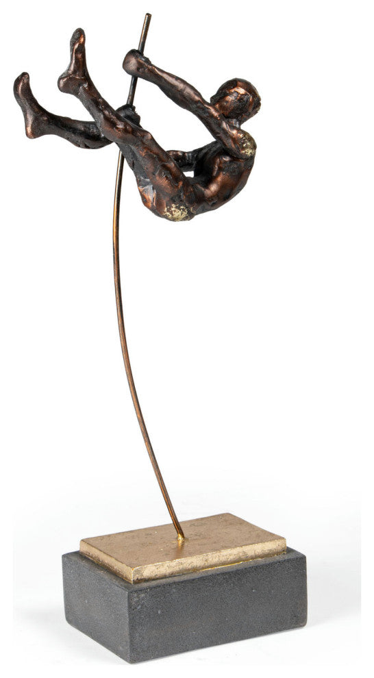 Flying Vaulter Polystone Sculpture, Pole Vaulter 1