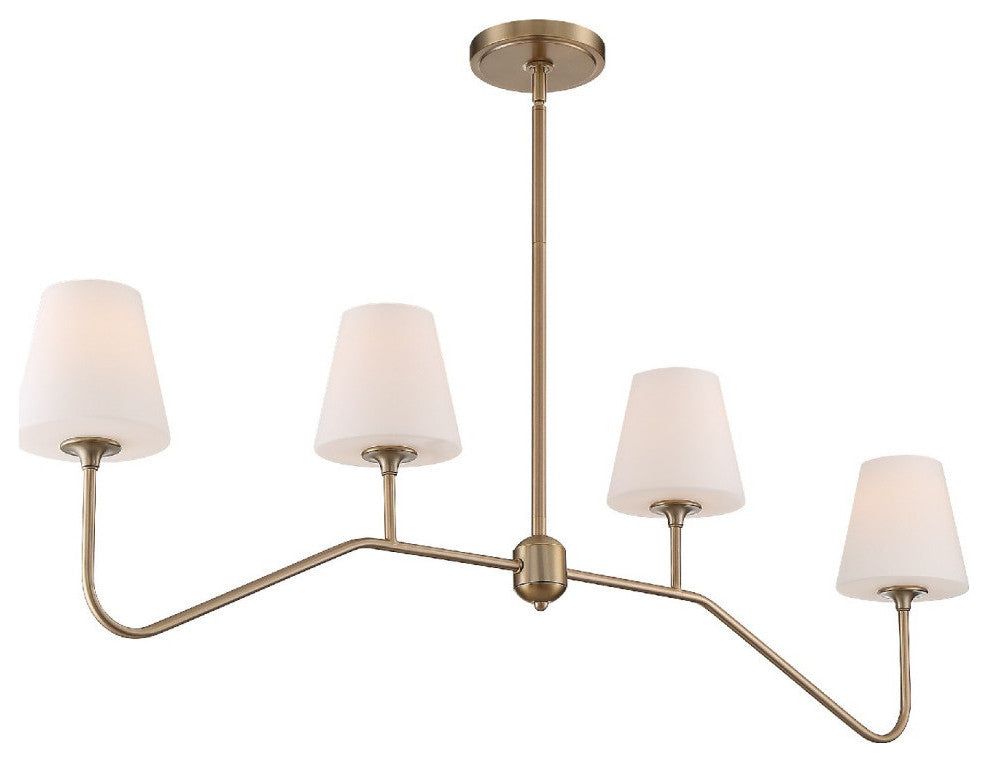 Keenan 4 Light Chandelier, Vibrant Gold