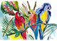 Betsy Drake Parrot Family 18 X 26 Inch Door Mat