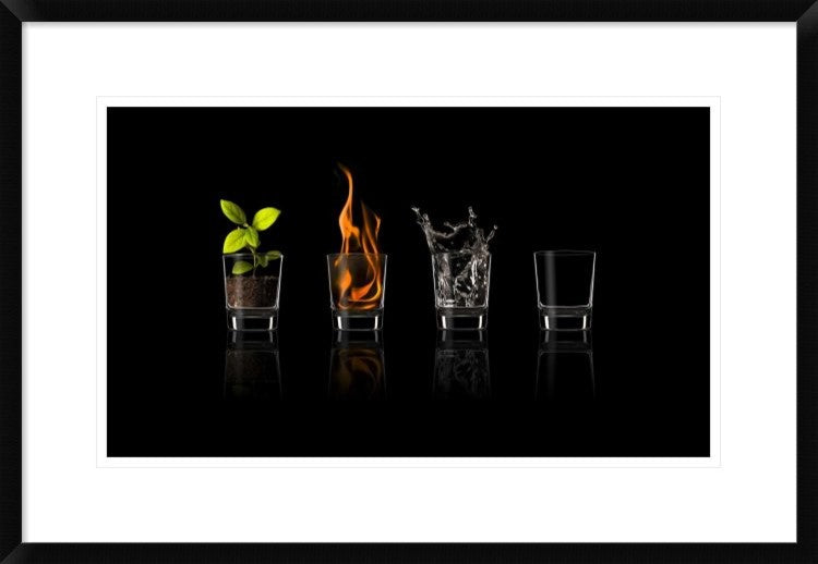 "Elements" Framed Digital Print by Jose Maria Frutos, 30"x20"