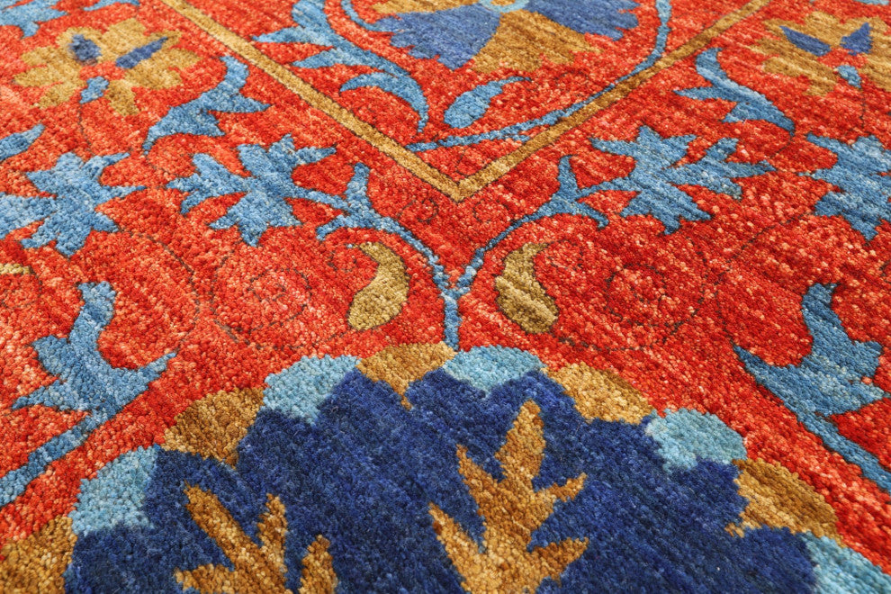 9' 2" X 12' 3" William Morris Handmade Wool Rug Q7209