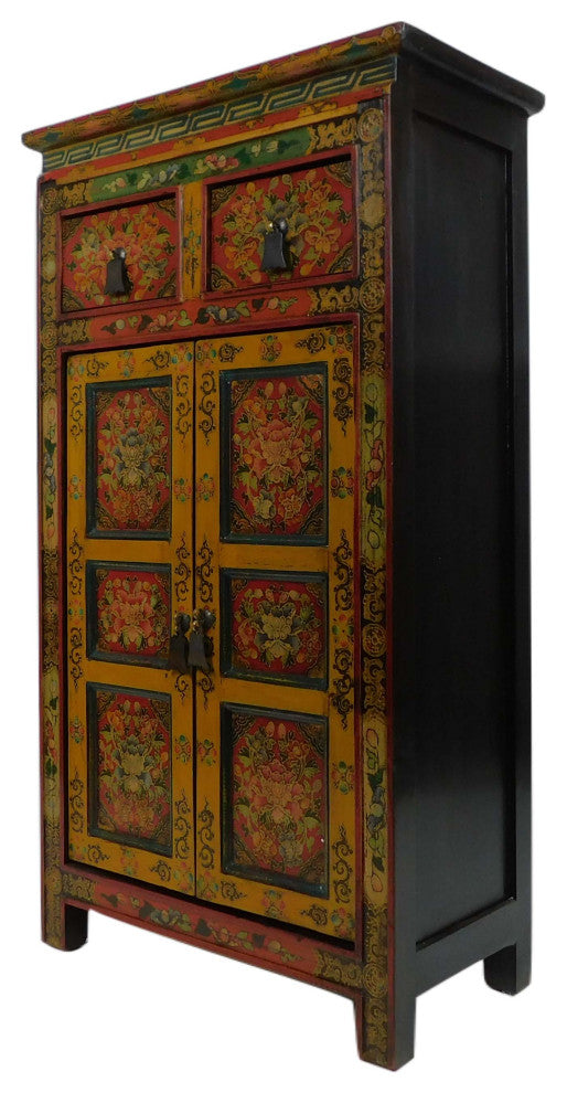 Tibetan Floral Hall Chest