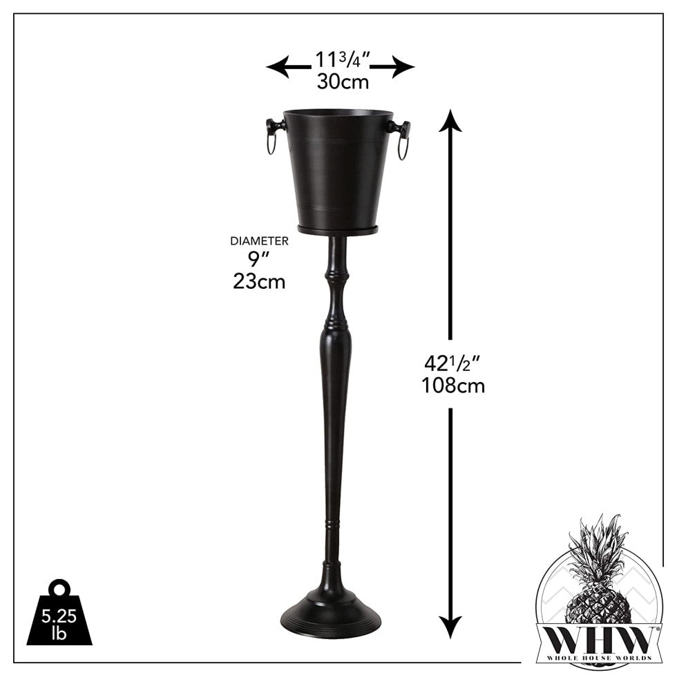 Black Luxurious Grand Hotel Champagne Bucket