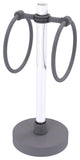 Clearview Vanity Guest Towel Ring with Dotted Accents, Matte Gray