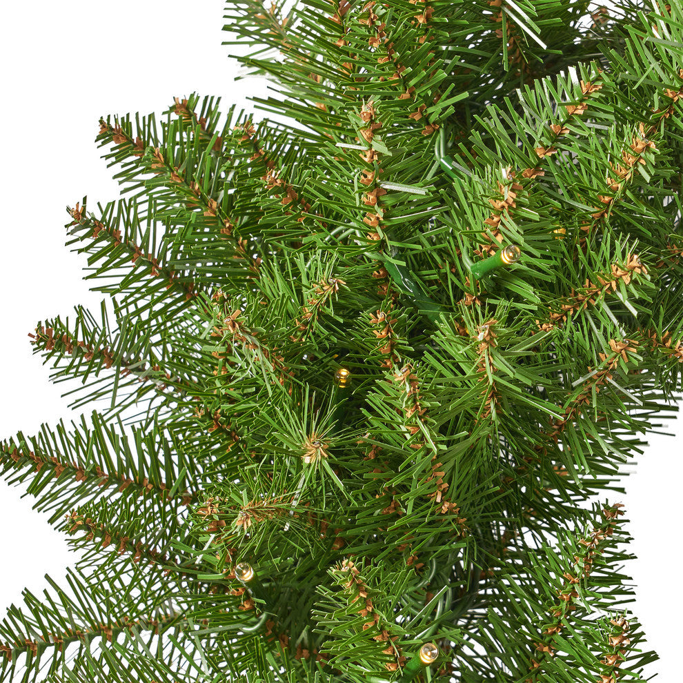 24" Fraser Fir Pre-Lit Warm White LED Artificial Christmas Wreath