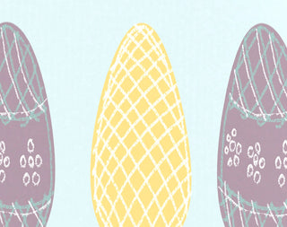 Eggs-Ellent!, Holiday Geometric Print Kitchen Towel, Aqua