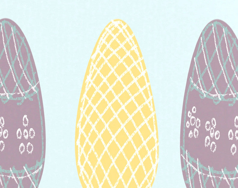 Eggs-Ellent!, Holiday Geometric Print Kitchen Towel, Aqua