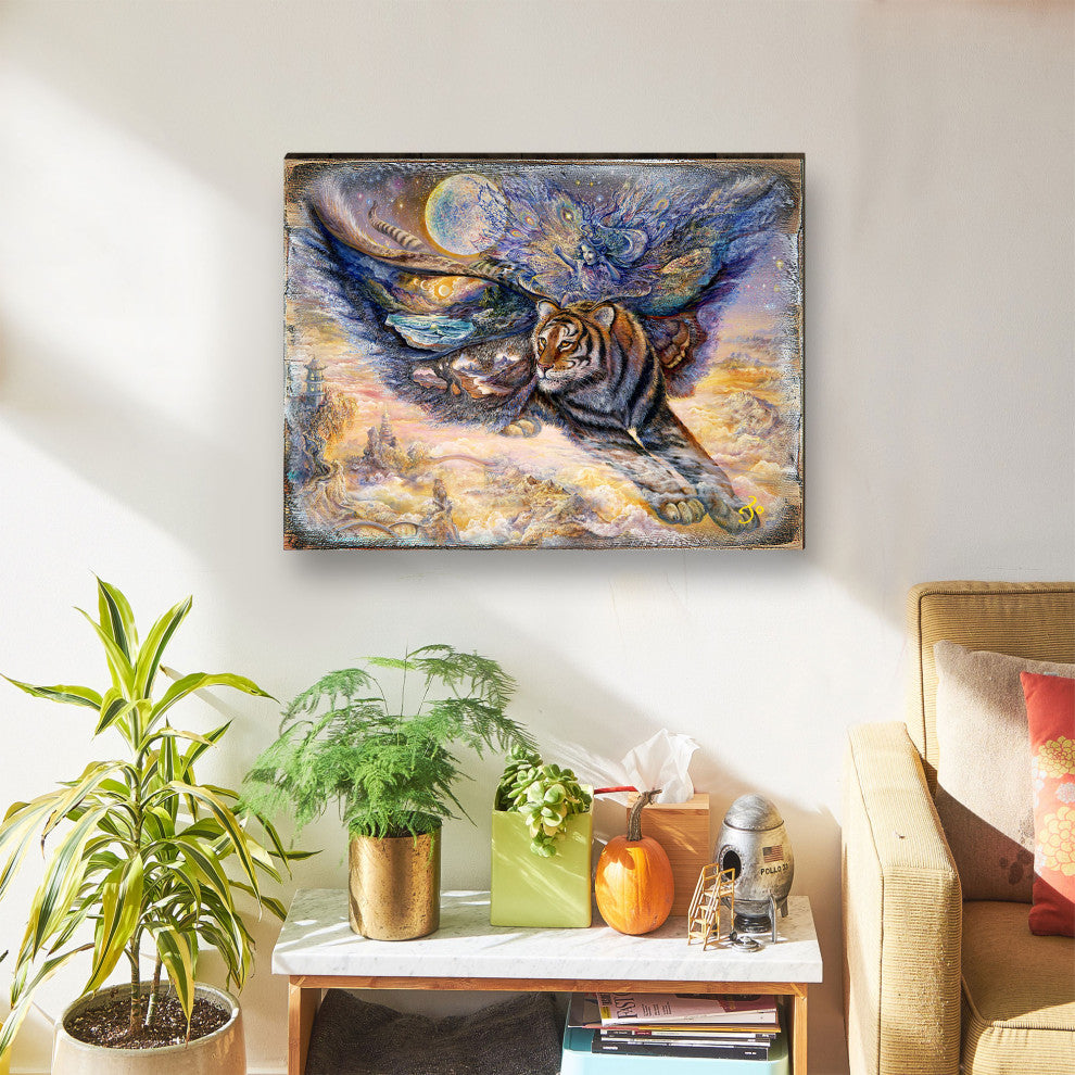 Tiger Moth Wall and Table Top Wooden Decor, 12x9