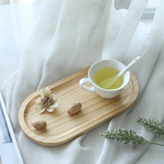 Kishen Ridge Oblong Natural Wood Glossy Tray