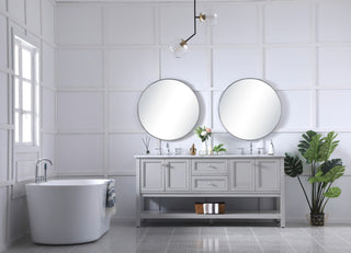 Home Living 72" Double Sink Bathroom Vanity Set, Gray