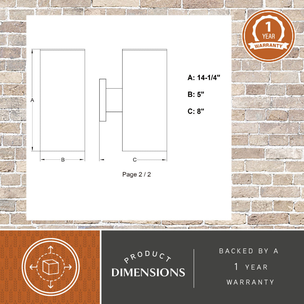 Chiasso 2 Light 14.25"H Outdoor Wall Light Deep Bronze