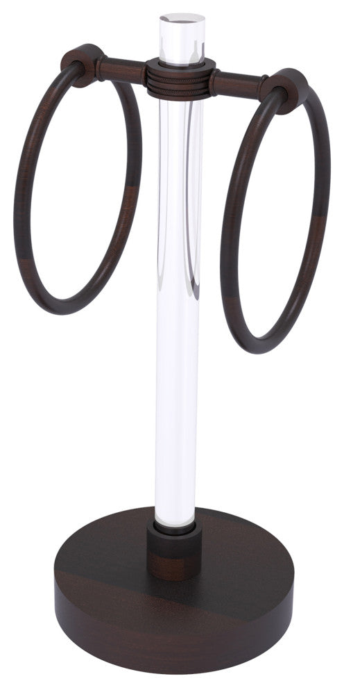 Clearview Vanity Guest Towel Ring with Dotted Accents, Venetian Bronze