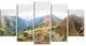 "Ostry Rohac And Placlive Peaks" Landscape Wall Art Wall Art, 5 Panels, 60"x32"