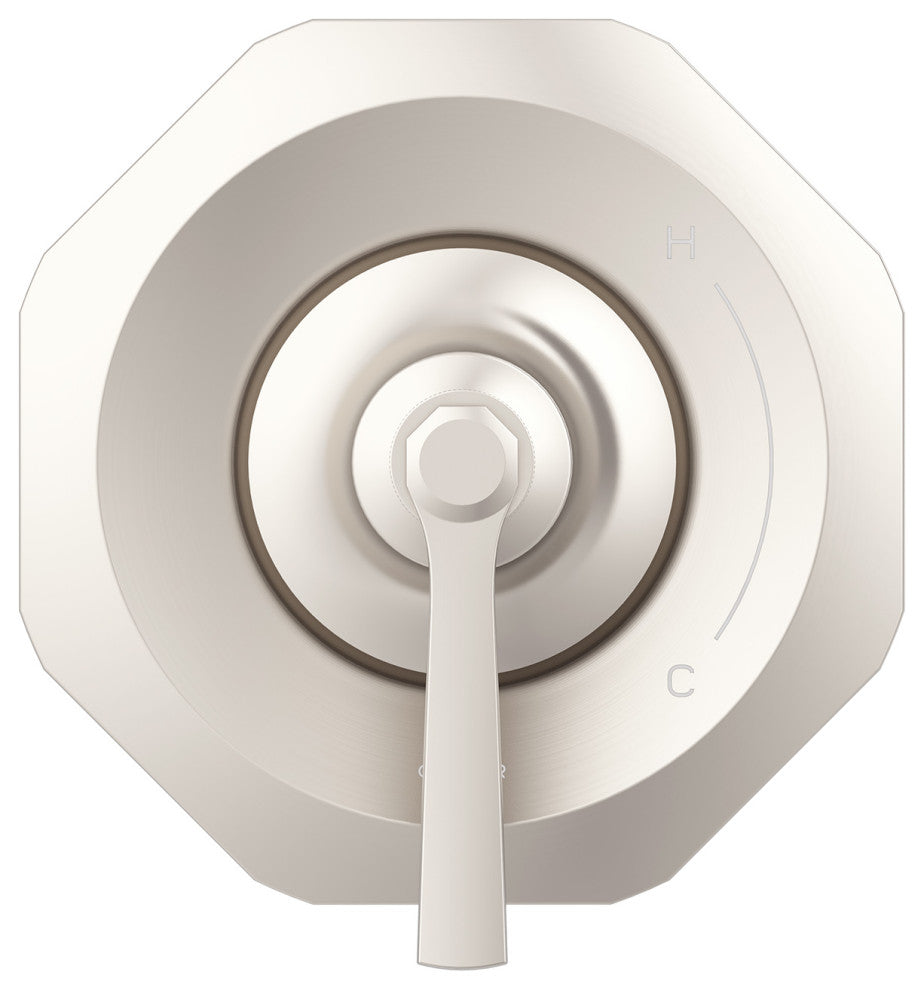 Draper Single Handle Valve Only Trim Kit, Brushed Nickel