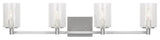 Generation Lighting GLV1034 Parker 4 Light 35"W Vanity Light - Brushed Steel