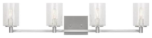 Generation Lighting GLV1034 Parker 4 Light 35"W Vanity Light - Brushed Steel