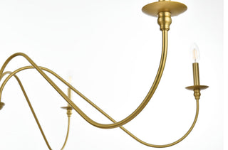 Living District Rohan 54" Chandelier in Satin Gold