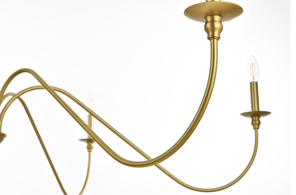 Living District Rohan 54" Chandelier in Satin Gold