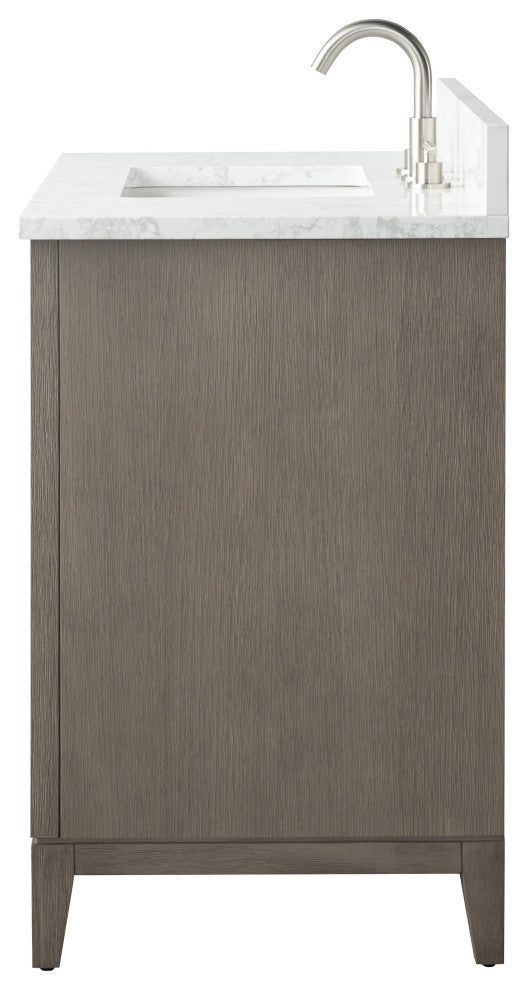 Vanity Art Bathroom Vanity With Sink, Driftwood Gray, 36" Single