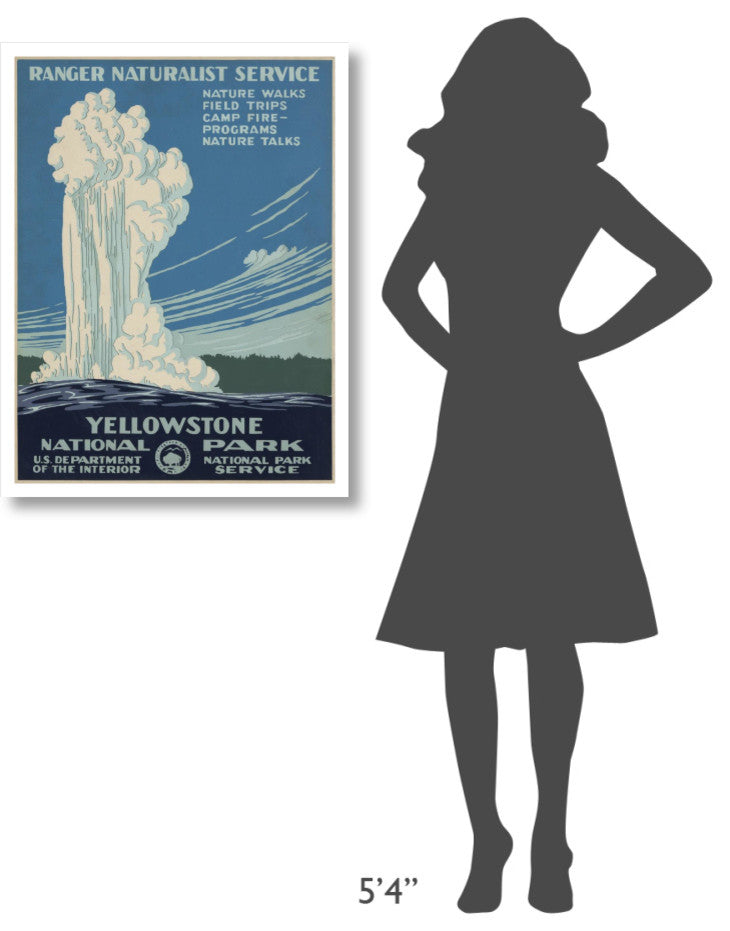 "Yellowstone National Park, ca. 1938" Paper Art, 26"x34"
