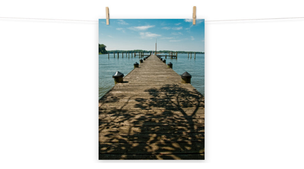 Endless Dock Landscape Photography Unframed Wall Art Print, 18" X 24"