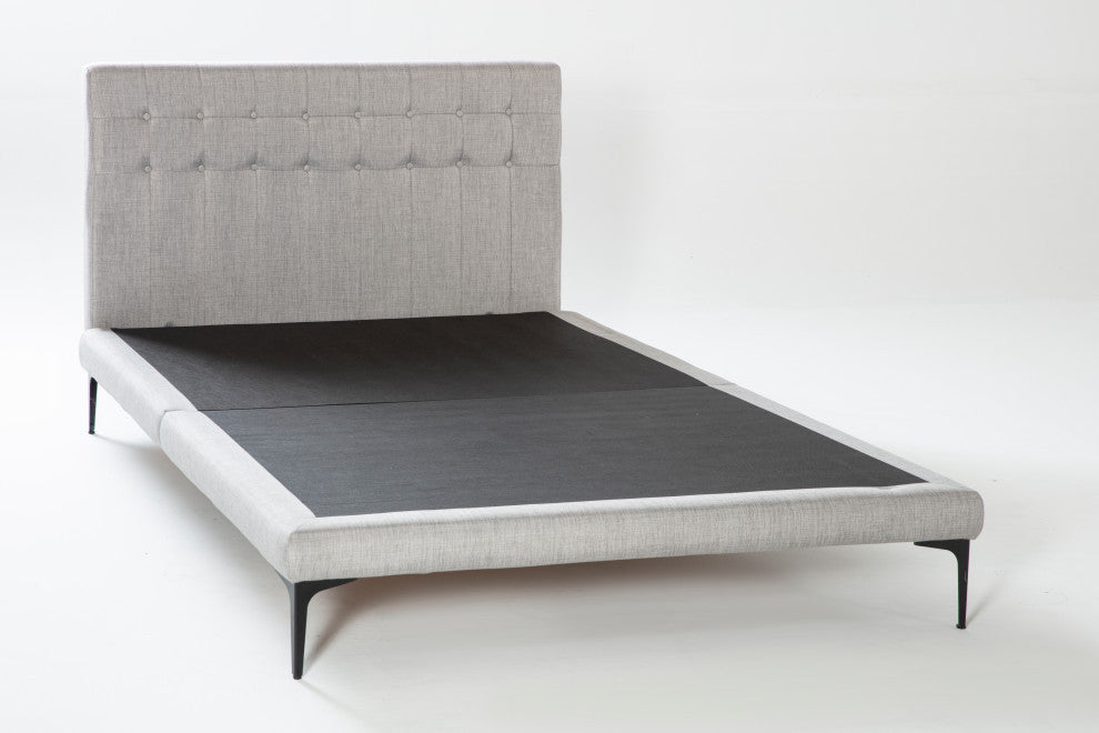 Stratton Full Foundation & Headboard, Bell Basic Light Gray
