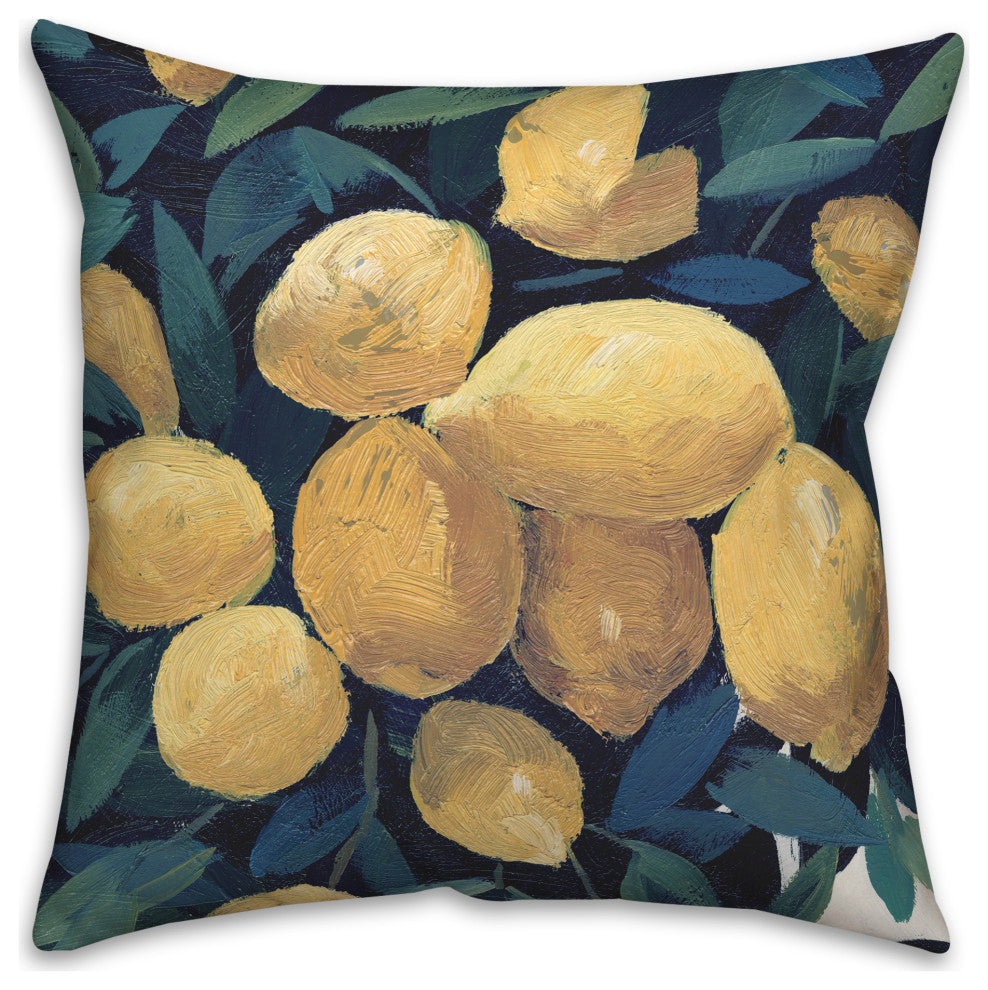 Lemon Tree Closeup 18x18 Spun Poly Pillow