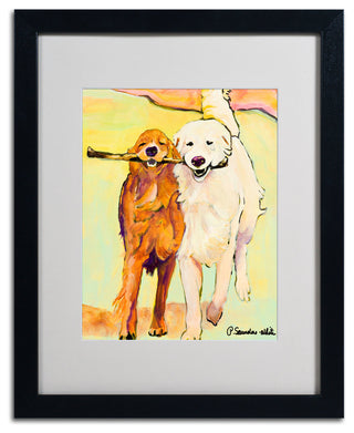'Stick with Me' Matted Framed Canvas Art by Pat Saunders-White