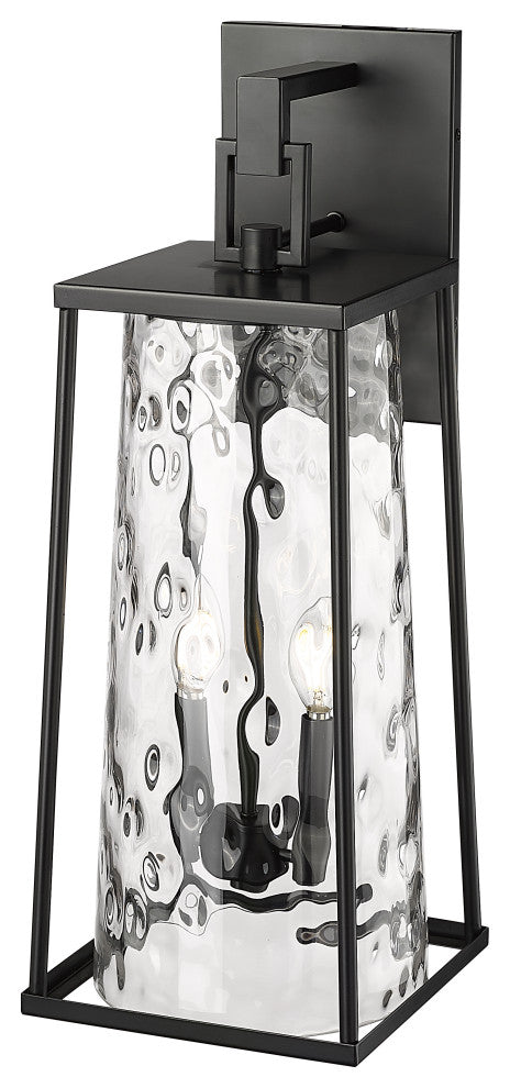 Dutton 2 Light 24" Tall Powder Coated Black Outdoor