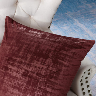 Velvet 2 Piece Euro Pillow Cover Set, Ruby Wine, 2 Piece, 26"x26"