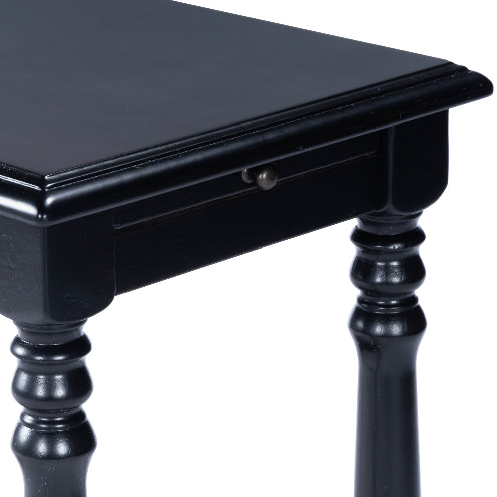 Devane Chairside Table, Black Licorice
